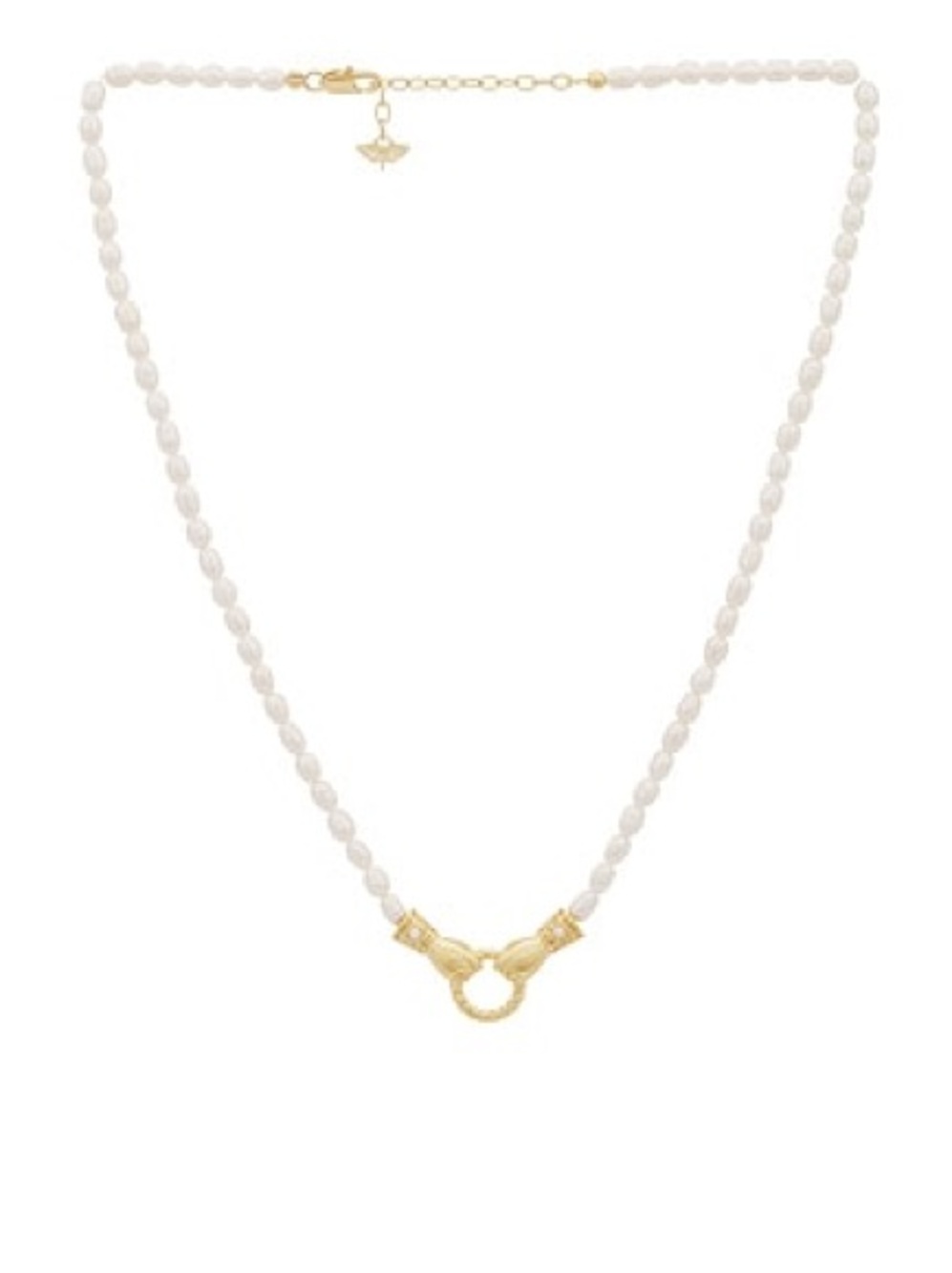 Missoma- X Harris Reed In Good Hands Pearl Necklace in Gold